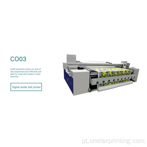 Máquina de impressão têxtil de cinto digital